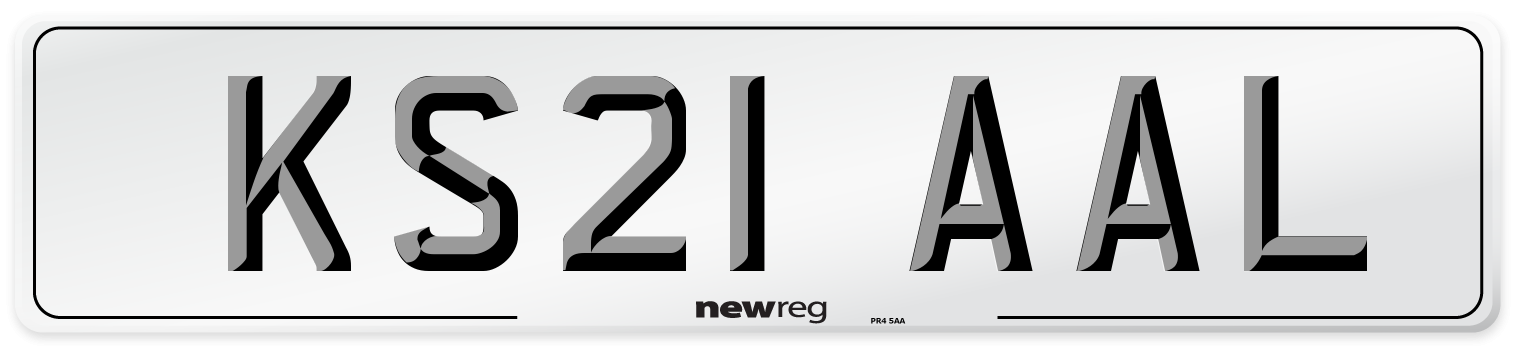 KS21 AAL Number Plate from New Reg